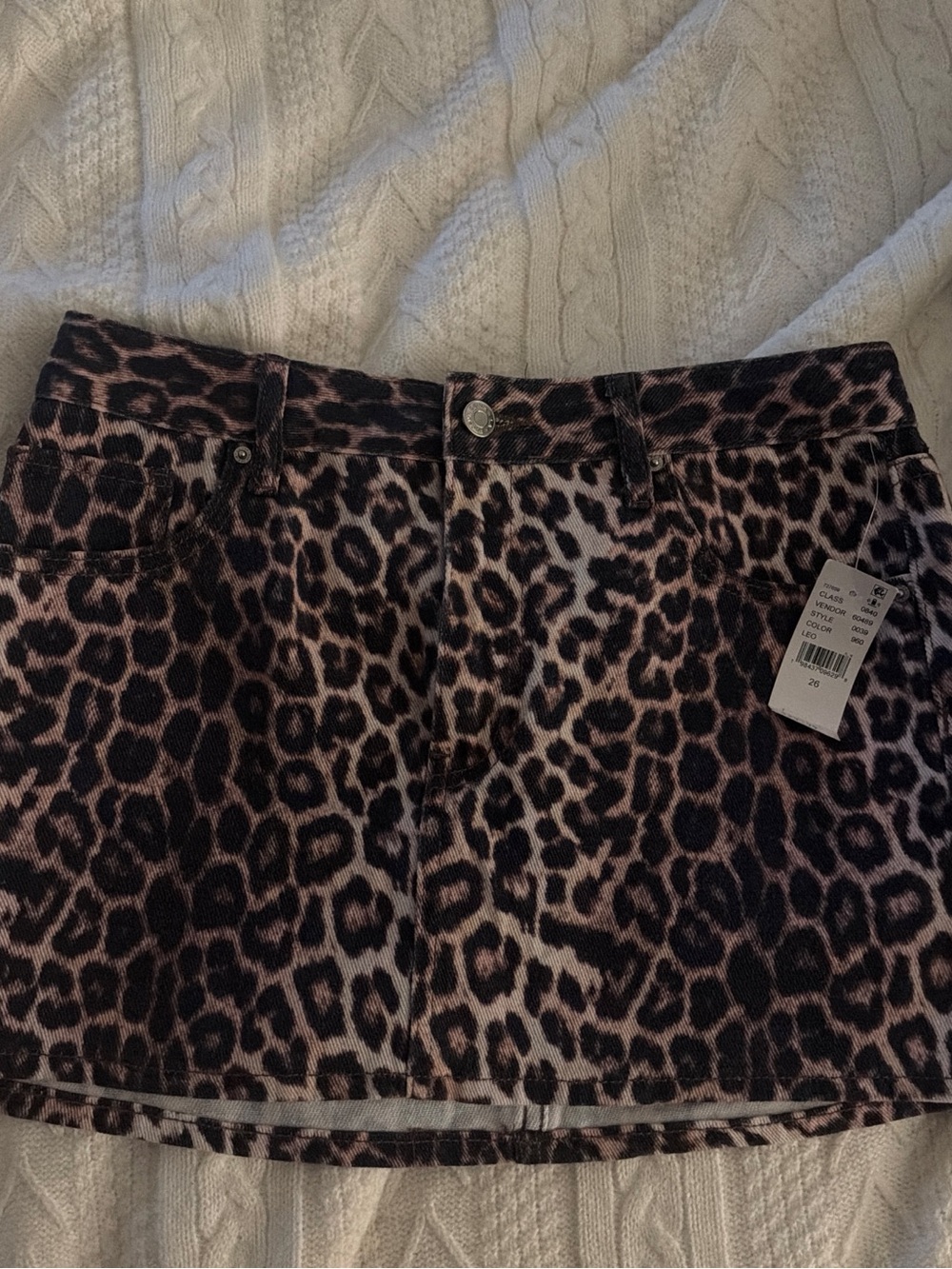 PacSun Leopard Print Mini Skirt - Pink and Black